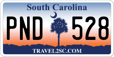 SC license plate PND528
