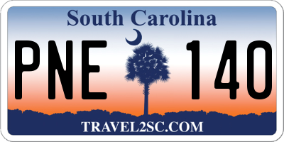 SC license plate PNE140
