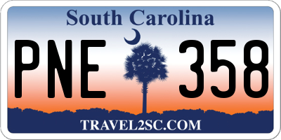 SC license plate PNE358