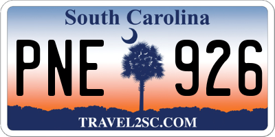 SC license plate PNE926