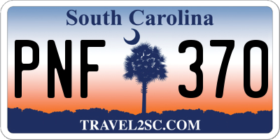SC license plate PNF370