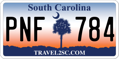 SC license plate PNF784