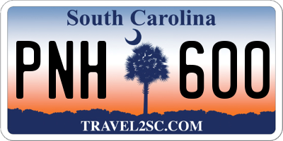 SC license plate PNH600