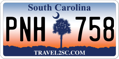SC license plate PNH758