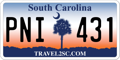 SC license plate PNI431