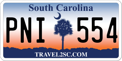 SC license plate PNI554