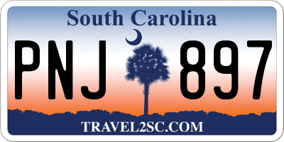 SC license plate PNJ897