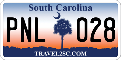 SC license plate PNL028