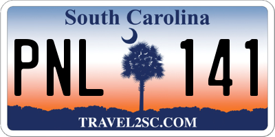 SC license plate PNL141