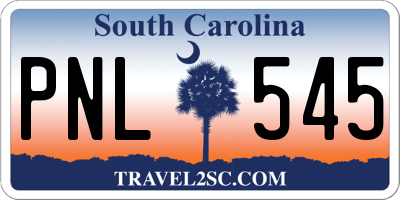 SC license plate PNL545