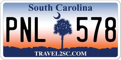 SC license plate PNL578