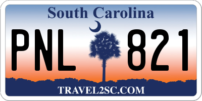 SC license plate PNL821