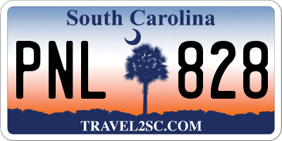 SC license plate PNL828