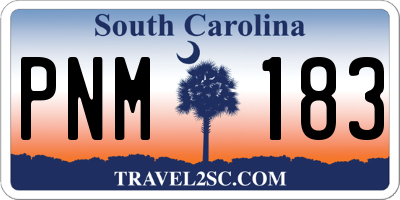 SC license plate PNM183