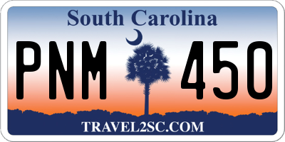 SC license plate PNM450