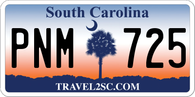 SC license plate PNM725