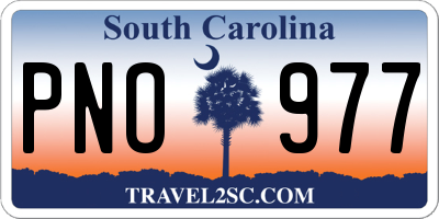 SC license plate PNO977