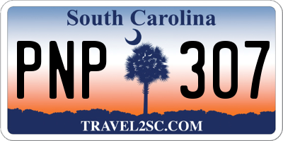 SC license plate PNP307