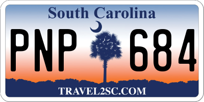 SC license plate PNP684