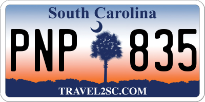 SC license plate PNP835