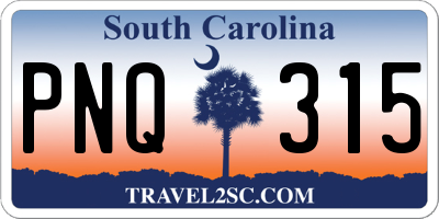 SC license plate PNQ315
