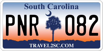 SC license plate PNR082