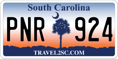 SC license plate PNR924