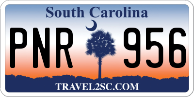 SC license plate PNR956