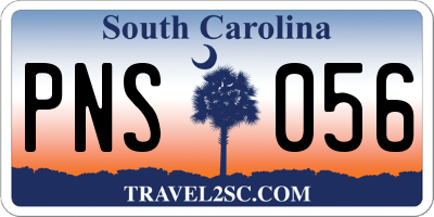 SC license plate PNS056