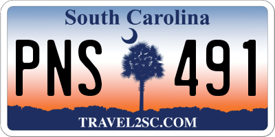 SC license plate PNS491