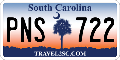 SC license plate PNS722