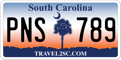 SC license plate PNS789