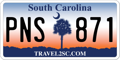 SC license plate PNS871