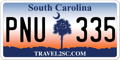 SC license plate PNU335