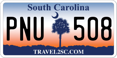 SC license plate PNU508