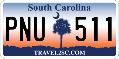 SC license plate PNU511