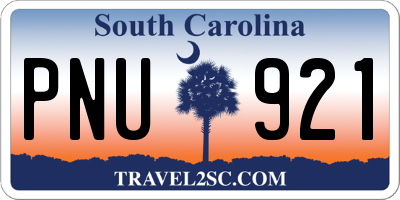 SC license plate PNU921