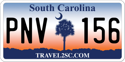 SC license plate PNV156