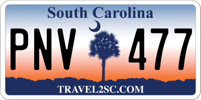 SC license plate PNV477