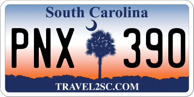 SC license plate PNX390