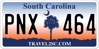 SC license plate PNX464