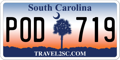 SC license plate POD719