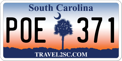 SC license plate POE371