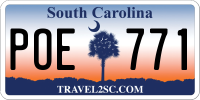 SC license plate POE771