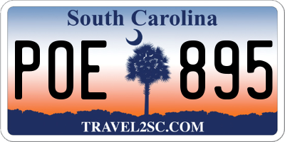 SC license plate POE895