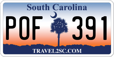 SC license plate POF391