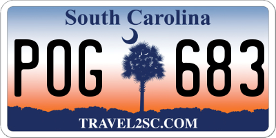SC license plate POG683
