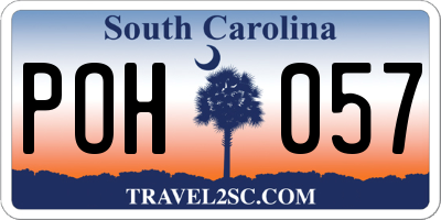 SC license plate POH057