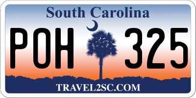 SC license plate POH325