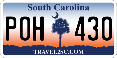 SC license plate POH430